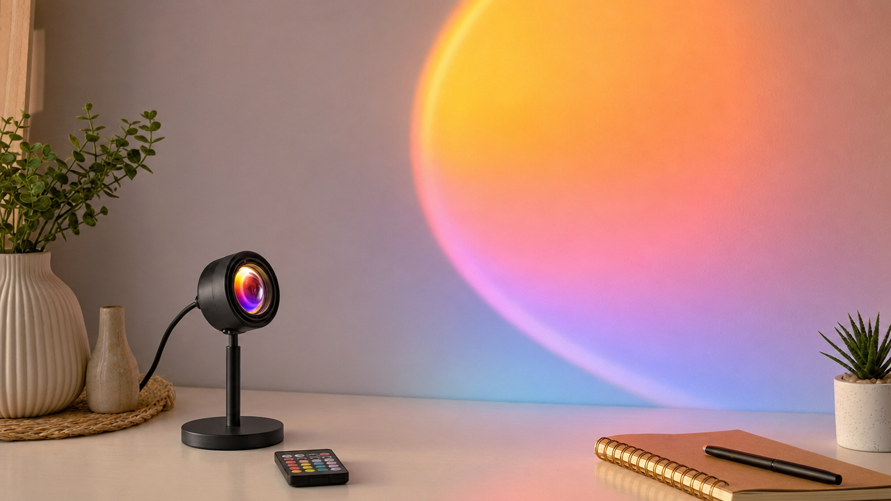 16-Color Sunset Projector Lamp Wholesale From US$1.68: Build a $12.99 Decor Offer