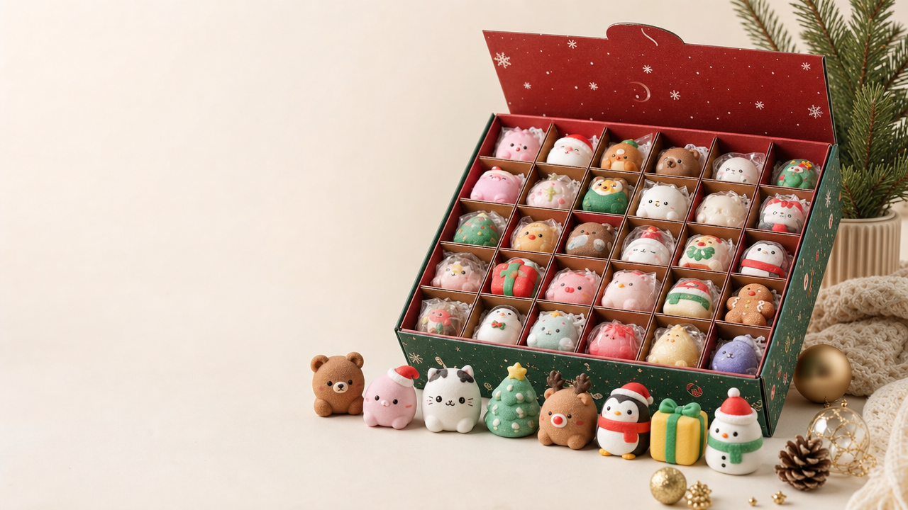 24-Day Mini Squishy Advent Calendar Wholesale From US$3.78: Build a $20.99 Holiday Offer