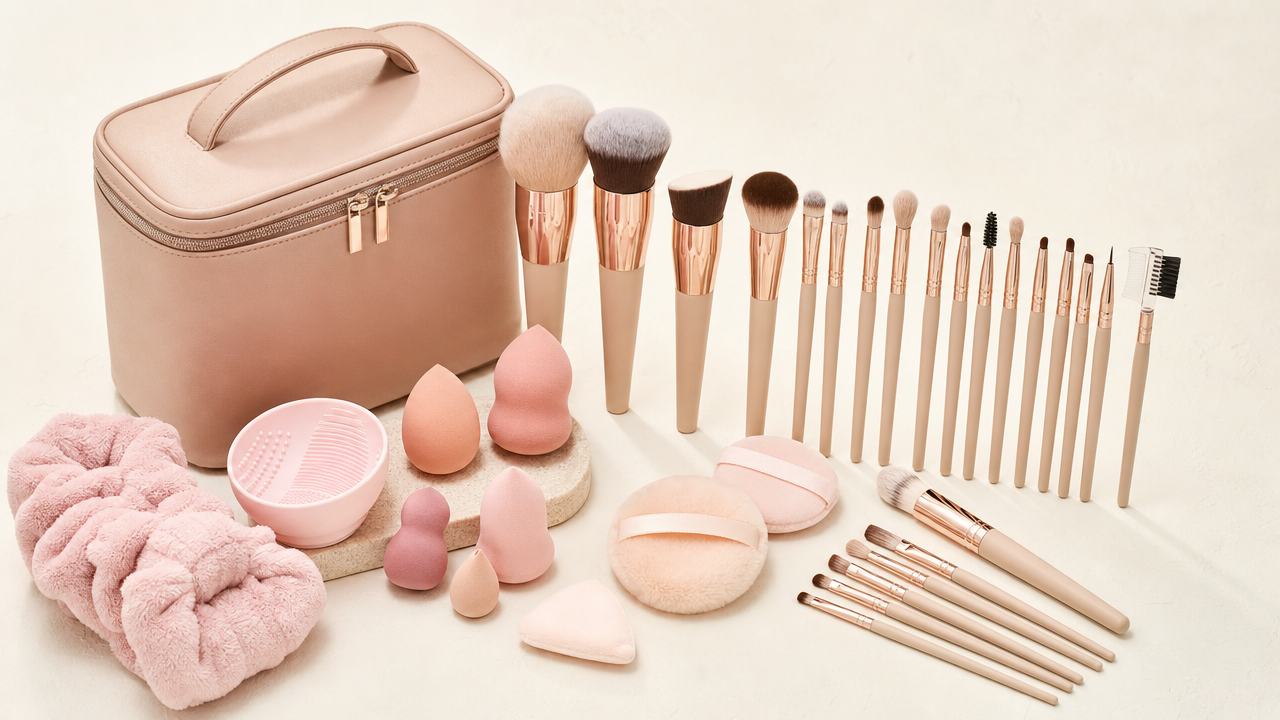 54-Piece Makeup Brush Set Wholesale From US$3.08: Build a $24.99 Complete Beauty Kit
