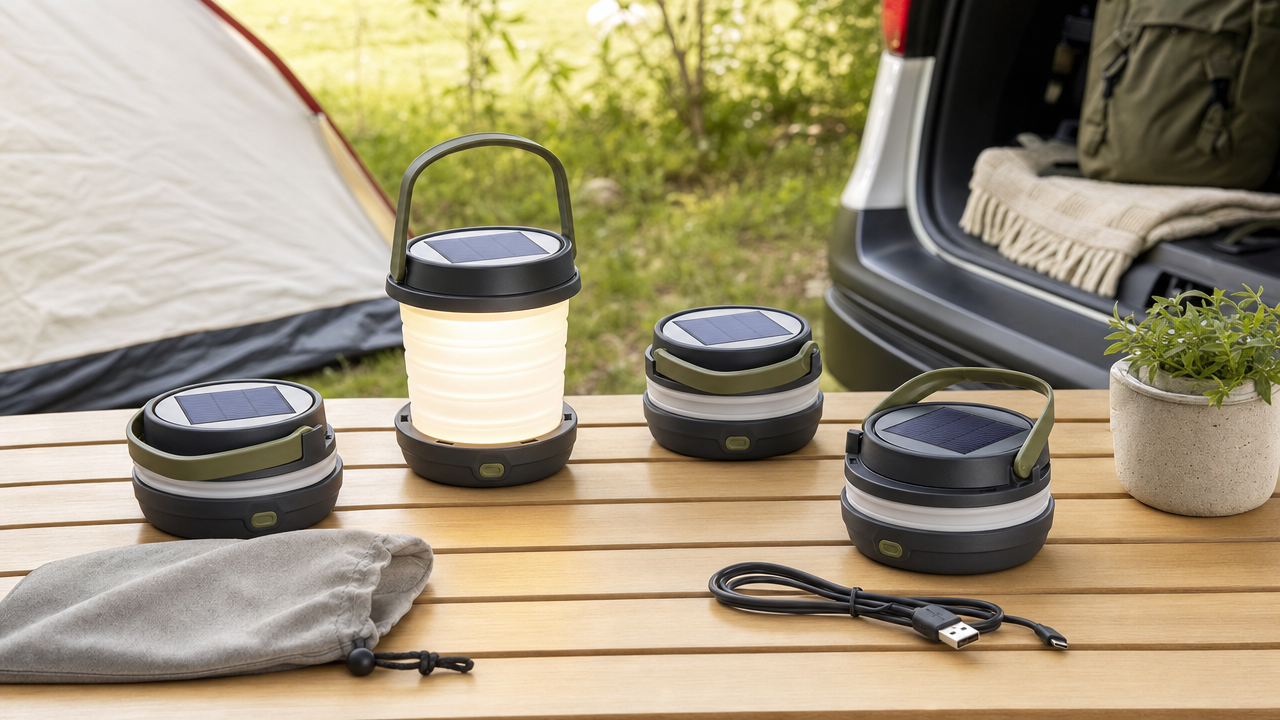 Collapsible Solar Camping Lantern Wholesale From US$1.04: The Emergency Light Bundle Ready for Summer Demand