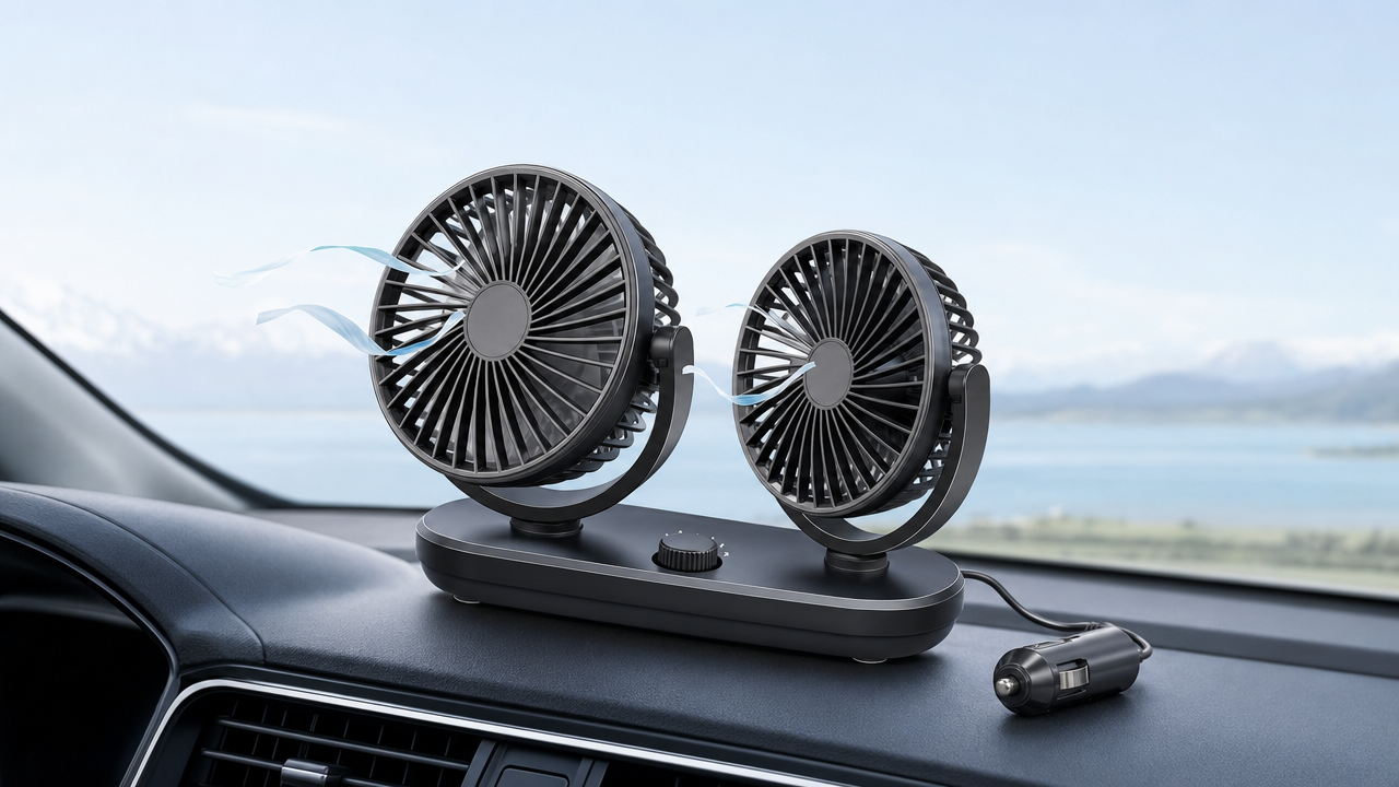 Dual Head Car Cooling Fan Wholesale From US$1.05: Sell Adjustable Vehicle Fans at $19.99