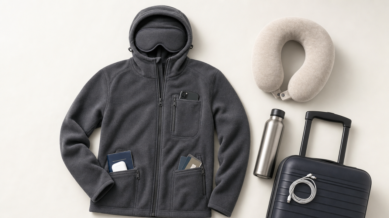 Eye-Mask Travel Zip Hoodie Wholesale From US$5.29: Build a $65.00 Airport-Comfort Offer