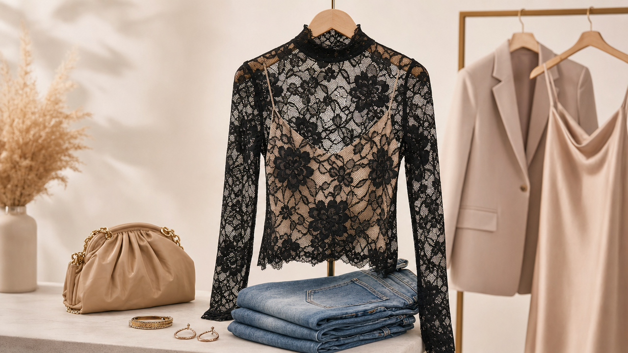 Floral Lace Mesh Layering Top Wholesale From US$1.05: Test an $11.69 Outfit Layer
