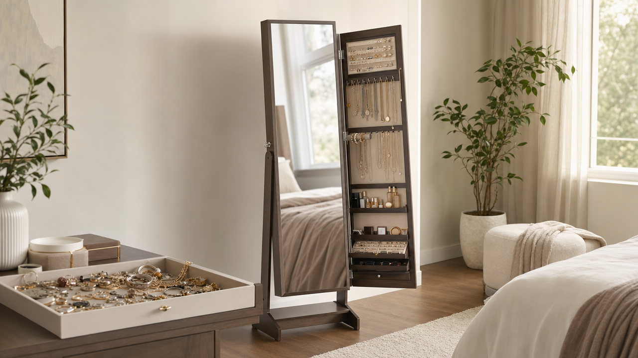 Full-Length Mirror Jewelry Cabinet Wholesale From US$15.12: A Storage Upgrade Built for Room Makeovers