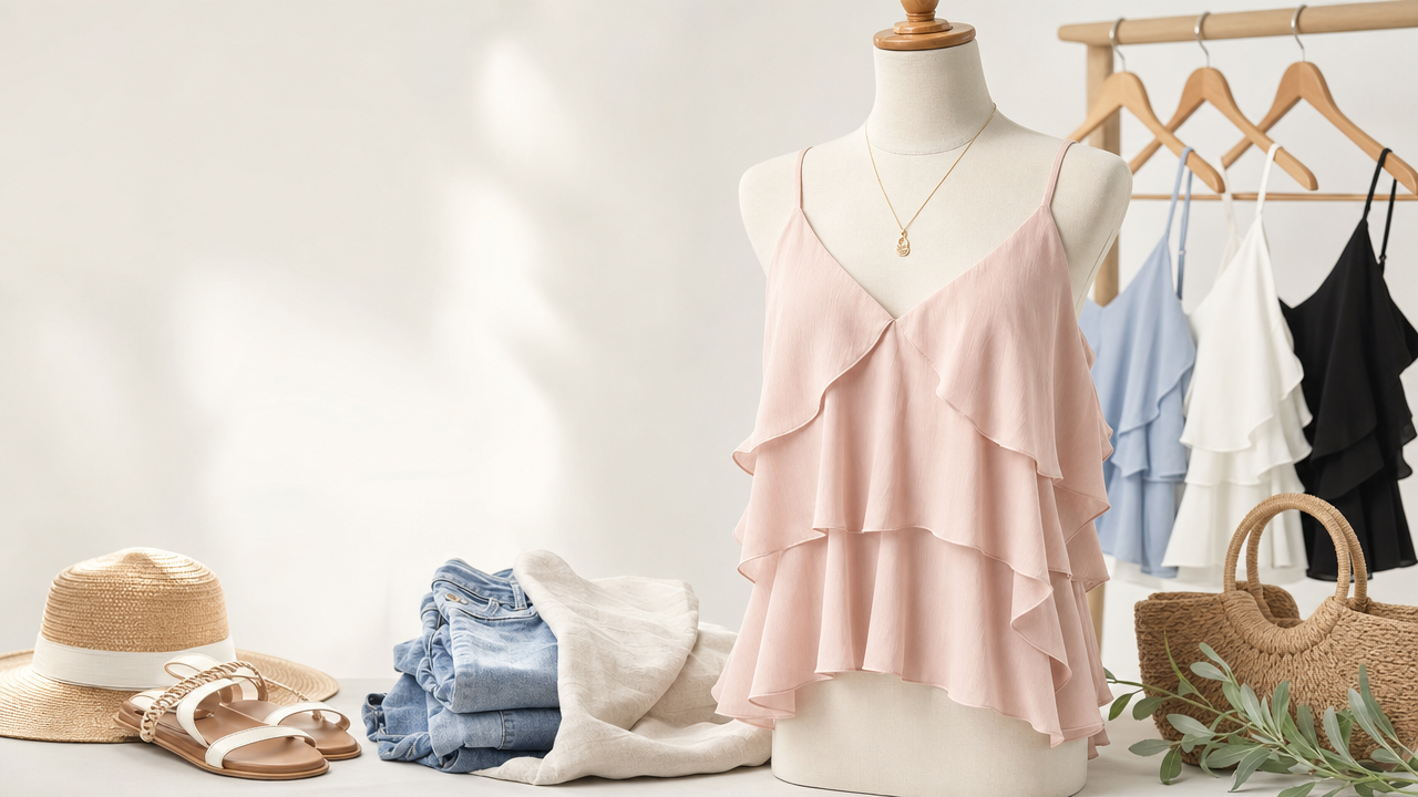 Layered Ruffle Camisole Wholesale: A Visual Summer Top for Fast Outfit Content