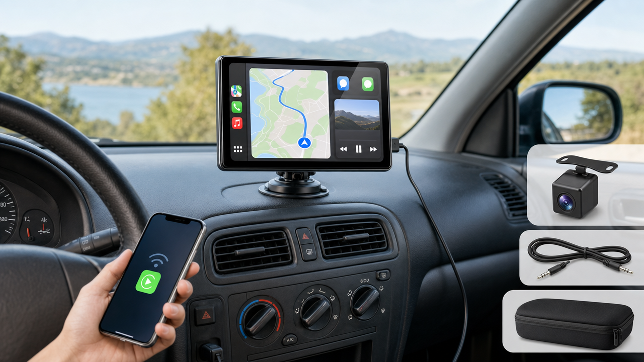 Portable CarPlay Screen Wholesale From US$14.70: The Plug-In Dashboard Upgrade