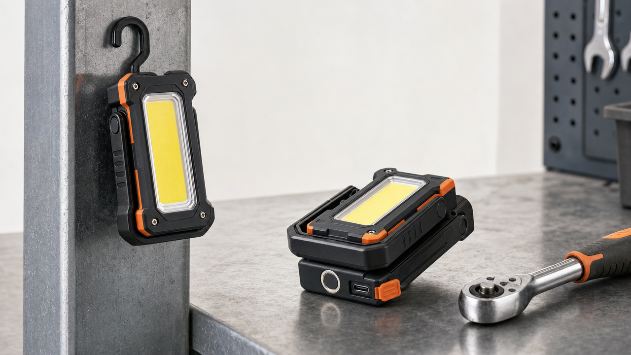 Rechargeable Magnetic COB Work Light Wholesale From US$3.22: Build a $21.97 Hands-Free Lighting Offer
