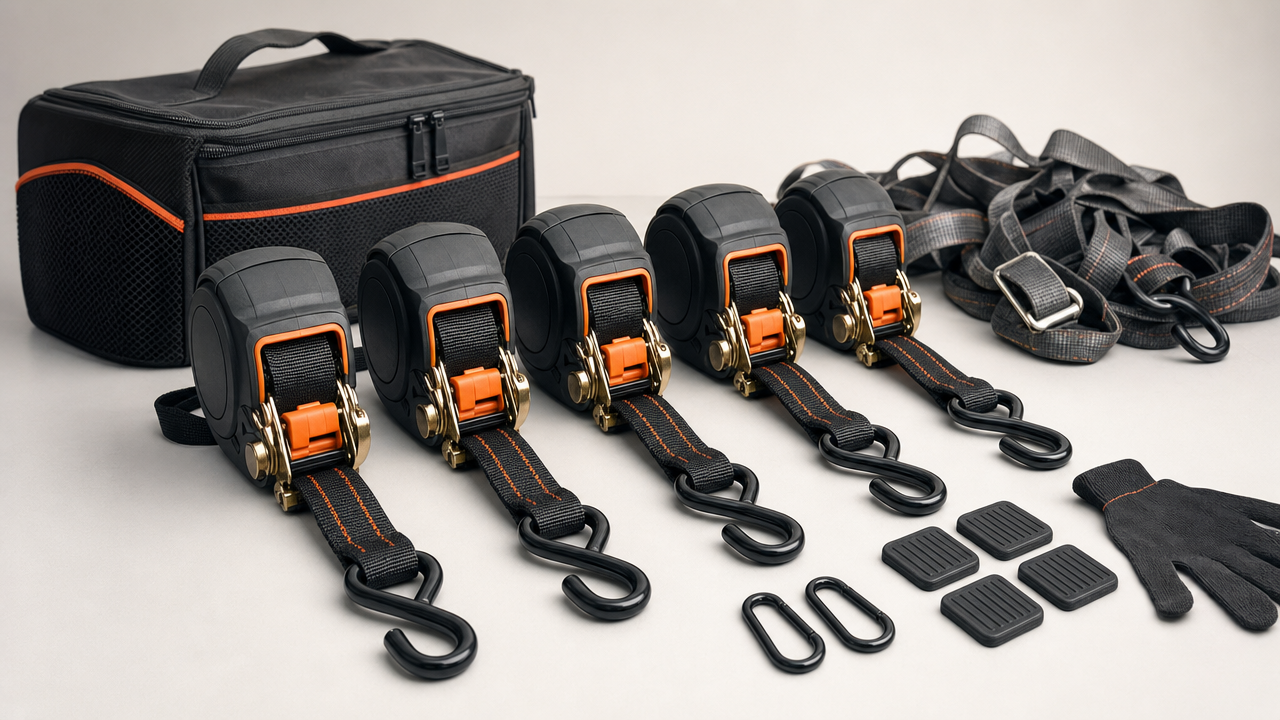 Self-Retracting Ratchet Straps Wholesale From US$3.92: Build a $59.99 Four-Pack