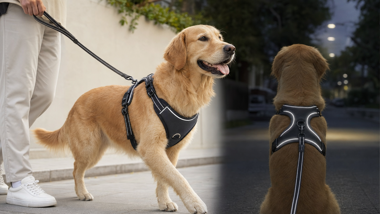 Three-Clip Reflective Dog Harness Wholesale From US$2.91: Build a $42.84 Walking Offer