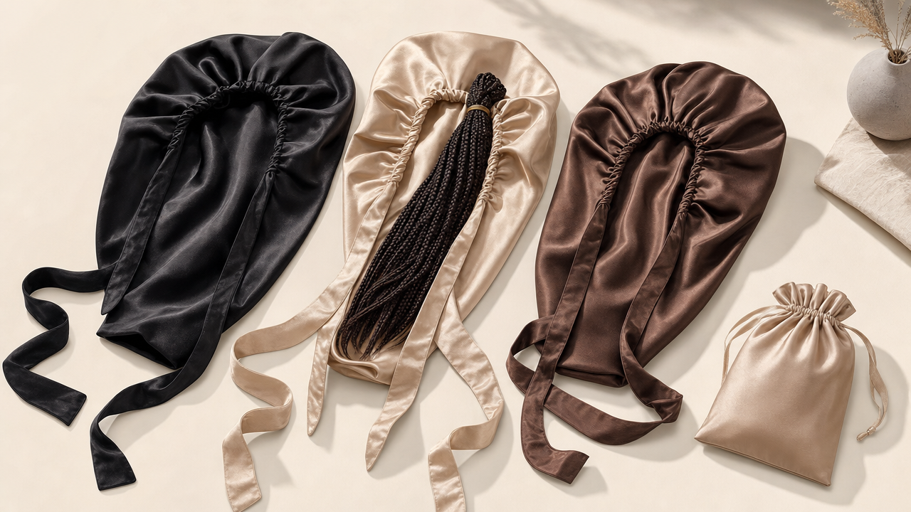 Three-Pack Long Satin Braid Bonnets: Similar Options From US$1.36