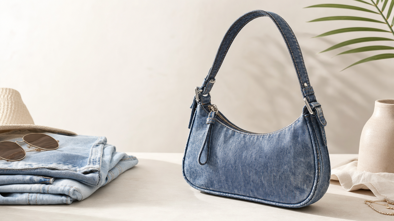 Washed Denim Shoulder Bag Wholesale From US$1.82: A Small Bag With Big Outfit-Merchandising Range