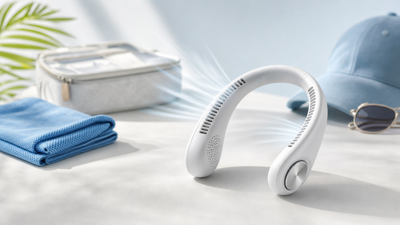 Wearable Neck Fan Wholesale From US$0.77: A Summer Cooling Gadget Built for Fast Product Demos