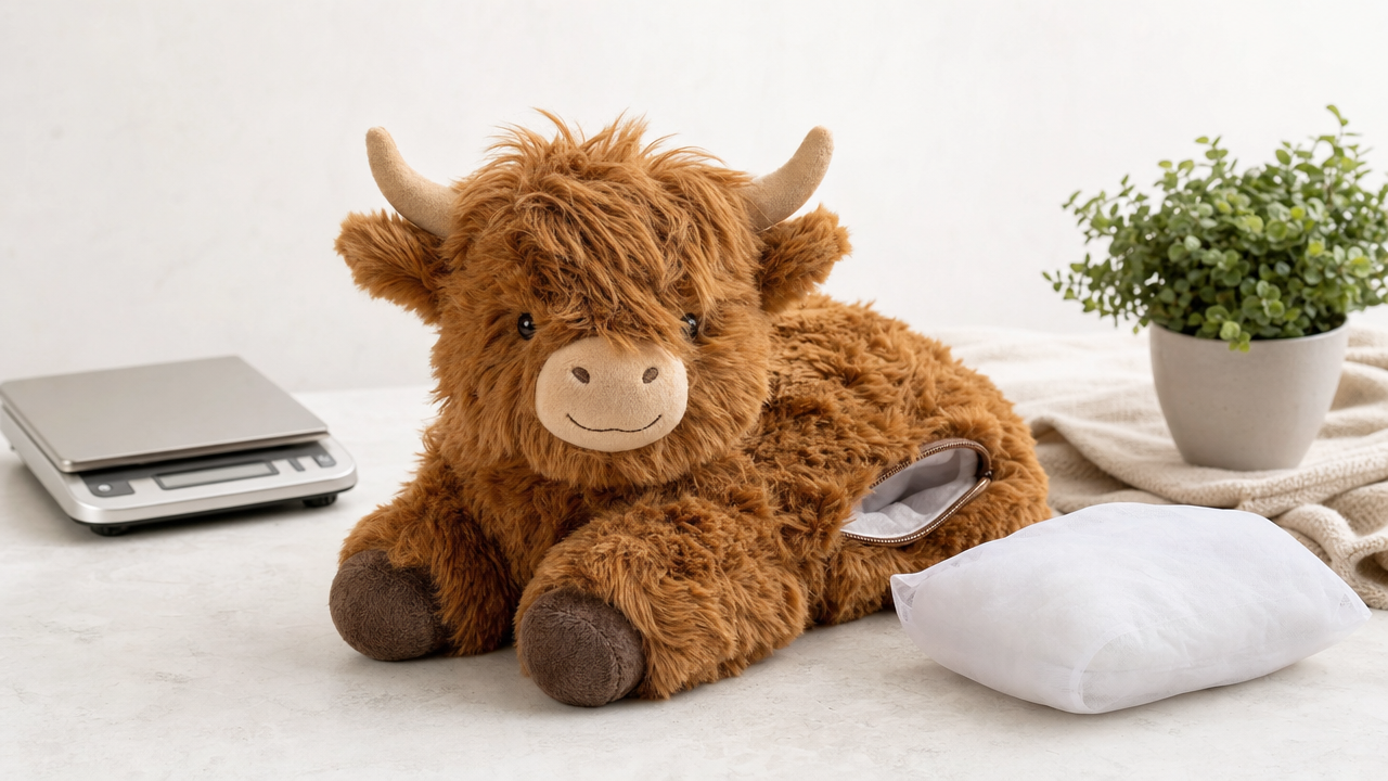 Weighted Highland Cow Plush: Turn Texture, Weight, and Warmth Into a Giftable Demo