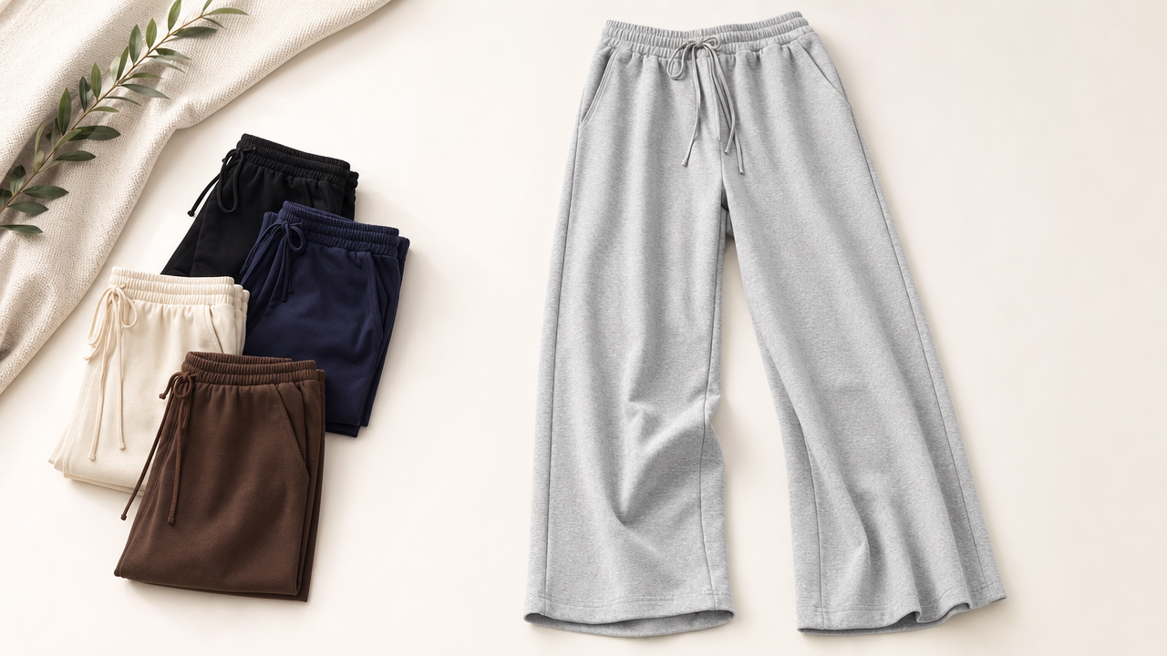 Women's Wide-Leg Sweatpants Wholesale From US$2.80: The Lounge Basic Built for Repeat Outfits