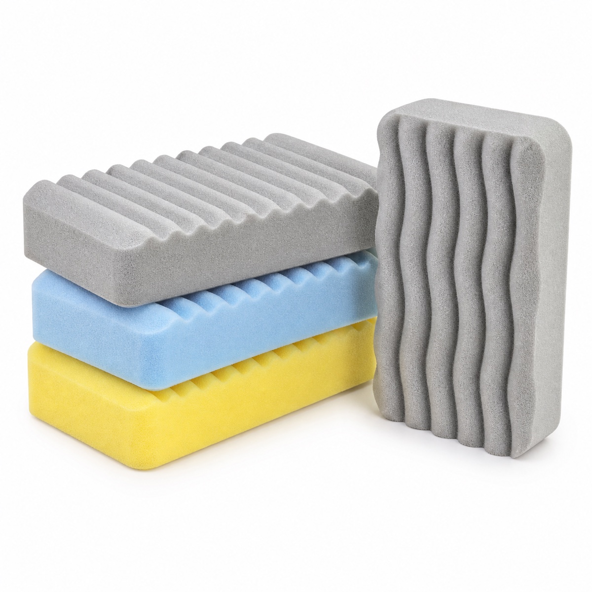 Damp dusting sponge wholesale reusable ridged cleaning sponge product image