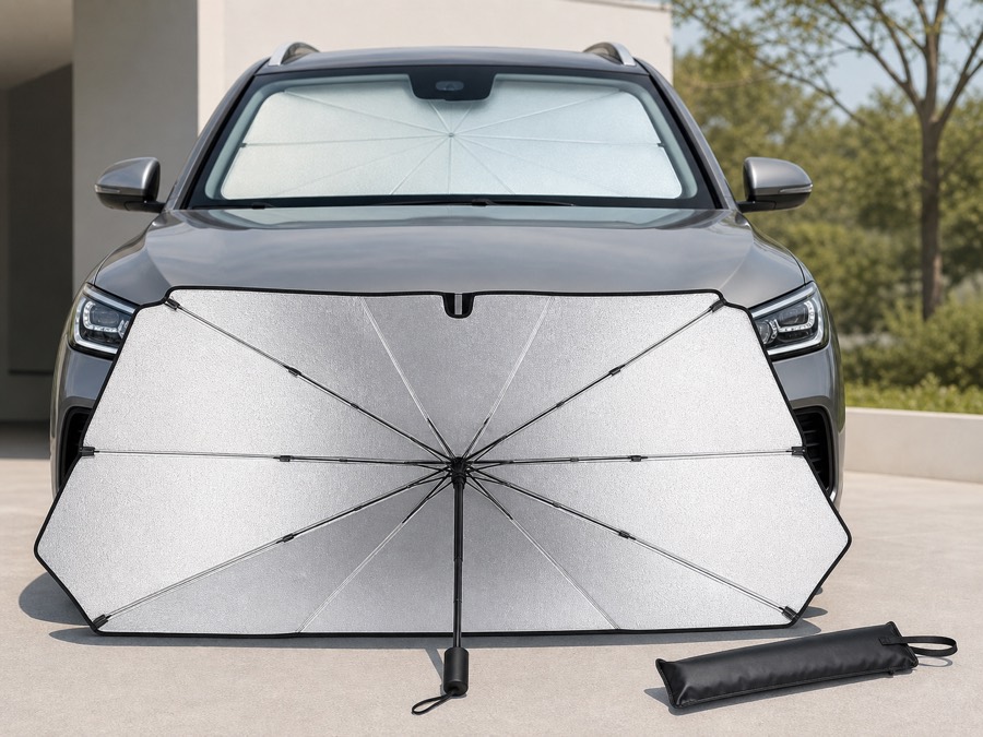 Foldable windshield sunshade umbrella wholesale product image