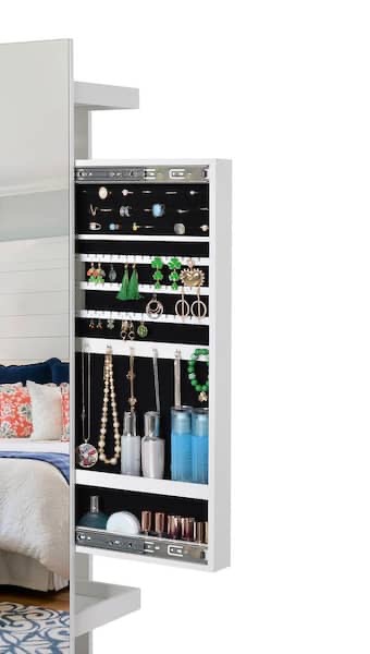 Full length mirror jewelry cabinet wholesale open storage armoire product image